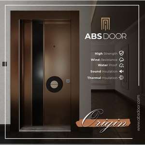 Porte d'entrée en acier inoxydable ABSDOOR, design intérieur élégant, isolation thermique et acoustique manuelle, caractéristiques réglables - Product Image 4