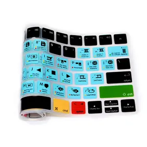 Coloré Silicone Magic Laptop DaVinci Resolve Studio Raccourcis Clavier Couverture pour MacBook