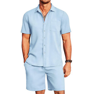 Ensemble chemise et short pour homme personnalisé Ensemble t-shirts et shorts d'été de marque de vêtements/Ensemble 2 pièces court pour homme/Ensembles jumeaux pour homme - Product Image 6
