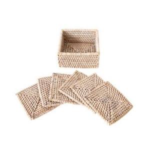 Antique Rattan Square <b>Coasters</b> Natural <b>Woven</b> Jute Placemats Heat Resistant Wholesale Tableware <b>Coasters</b> & Mats - Product Image 3