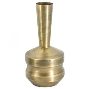 Stylish vintage metal iron flower <b>vase</b> with unique <b>textured</b> surface ideal for modern contemporary minimalist home decor - Product Image 3