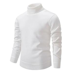 Autumn <b>Men's</b> Turtleneck Sweatshirt <b>Winter</b> Knitting Pullovers Rollneck Warm <b>Men</b> <b>Jumper</b> Loose Solid Color Top - Product Image 4