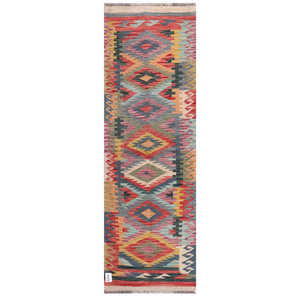 Alfombra Kilim de Maimana, Afganistán, 200 x 65 cm, Alfombras y Juegos de Alfombras - Product Image 1