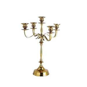 Five Arm Candelabra <b>Taper</b> <b>Candle</b> Holder,Gold Candlestick Holder Home Wedding,Occasions - Product Image 1