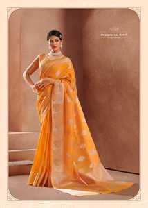 เสื้อผ้าอินเดีย Modal ผ้าไหมด้วยเงิน Zari ทอผ้าผู้หญิง Saree ชุดลำลองสำหรับการส่งออกทั่วโลกในราคาที่เป็นกลุ่ม - Product Image 2