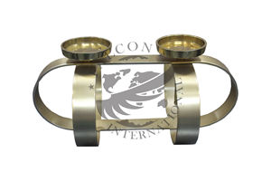 Juego más vendido de 3 candelabros de aluminio con acabado dorado, soporte de Pilar personalizado para decoraciones navideñas para el hogar, Metal elegante - Product Image 4