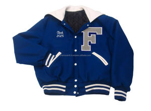 Vente en gros de vestes Versity personnalisation en usine Vestes Letterman Vestes en cuir de laine - Product Image 3