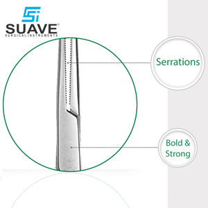 14cm 16cm hémostat kelly pince à verrouillage pince hémostatique chirurgical incurvé droit Kelly pince par SUAVE INSTRUMENTS SURGICAUX - Product Image 3