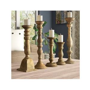 Bougeoir en bois rustique fait à la main ferme décor à la maison Accent pour salon chambre Table à manger bureau et patio extérieur - Product Image 6