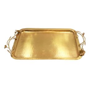 Bandeja de comida de metal plateado con forma cuadrada de Diseño Estándar, diseño duradero para uso diario, mesa de comedor, cocina y necesidades festivas para servir - Product Image 2