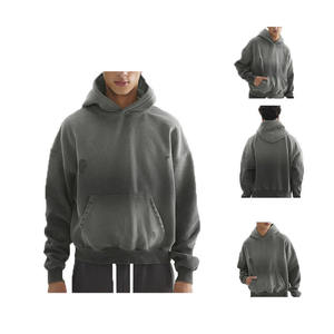 เสื้อฮู้ดดี้ผู้ชายคุณภาพพรีเมียมรุ่นใหม่ล่าสุด ผ้าฝ้าย 100% มีกระเป๋า ดีไซน์เรียบง่าย ระบายอากาศได้ดี พร้อมฮู้ดสำหรับผู้ใหญ่ - Product Image 2
