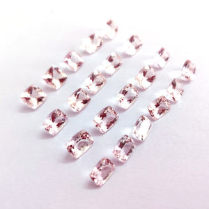 Gema morganita rosa de 9x7mm, piedra octagonal tallada Rectangular, Gema suelta, Gema rosa - Product Image 2