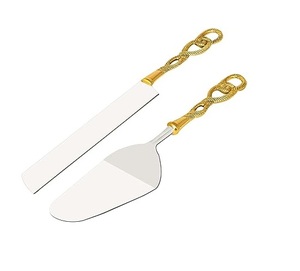 Service à fromage en laiton Couverts au design unique Mini poignée Couverts Couteaux et fromage en laiton doré - Product Image 4