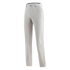 Pantalons de golf pour hommes en tissu personnalisé en gros, style à devant plat, coupe classique, extensible, taille élastique, blanc, coupe slim, décontracté, pantalon de travail - Product Image 5