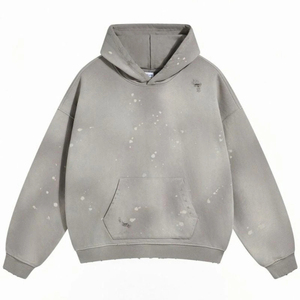 Sweat-shirt à capuche pour homme Index, marron délavé, 100% coton French Terry, coupe ample, avec poche, style décontracté, pour l'automne - Product Image 2