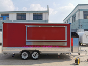 Restaurante móvil Bubble Tea Coffee Bar Helado Comida Vending Remolques Totalmente equipados Pizza Taco Burger Food Truck - Product Image 3