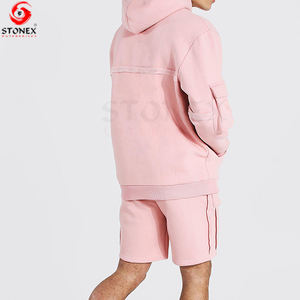 ชุดเสื้อยืดแขนสั้น2ชิ้นสำหรับผู้ชายชุดกางเกงขาสั้นผ้าฝ้าย100% 2ชิ้นสำหรับผู้ชายปรับแต่งโลโก้ - Product Image 5