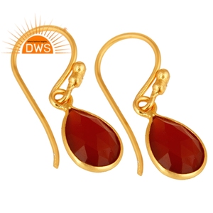 Latest Design Sterling Silver Natural <b>Red</b> Onyx Gemstone Dangle <b>Earring</b> Jewelry for Women Gift for Her - Product Image 2