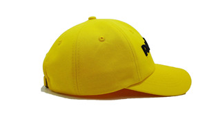 Casquettes de baseball sport PAPPOs personnalisées pour hommes jaune 3D broderie Logo noir structuré marque Vietnam tissu chapeaux - Product Image 5