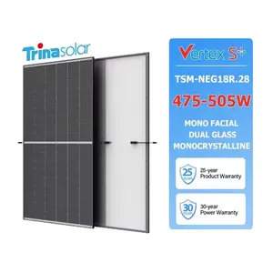 Pengiriman cepat Trina Solar Panel Vertex S + 475W 480W 490 watt 500W 505W trina N tipe Panel surya langsung dari pabrik