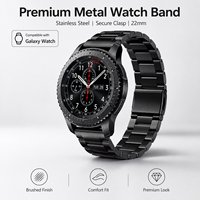 Bracelet de montre de luxe en acier inoxydable 304, 20mm 22mm, respirant, maillons en métal massif, bracelet universel de remplacement pour montre connectée
