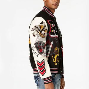 Premium Quality <b>Fleece</b> Custom Baseball Letterman Varsity <b>Jackets</b> Top Quality Wholesale Factory Price <b>Jacket</b> - Product Image 6