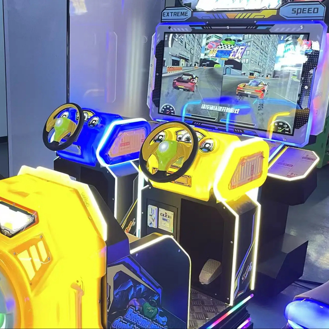 KUERMAI Coin Operated Arcade Sim Racing Game Machine for Motor Car & Motorcycle English 2 Players 110/220V