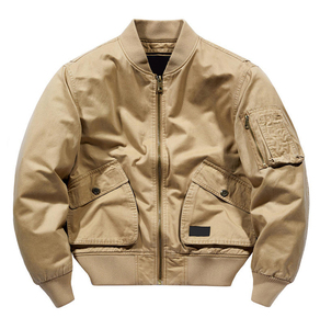 Chaqueta Bomber Unisex, Delgada, Cortavientos, de Forro Polar, Poliéster/Algodón, Informal, para Invierno, Transpirable - Product Image 1