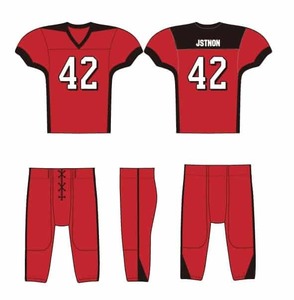 Conjuntos de uniformes transpirables de alta calidad de camisetas de fútbol americano hechas a medida en tallas grandes - Product Image 1