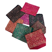 Écharpes en cachemire pashmina longues et unies avec broderie en gros, style ethnique pour femmes, imprimé à la main, douces pour l'hiver