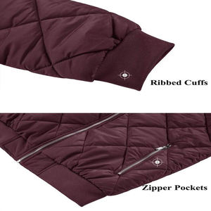 Chaquetas Bomber de corte regular OEM para hombre, poliéster a prueba de viento con cuello levantado, logotipos de impresión personalizados y etiquetas privadas - Product Image 5