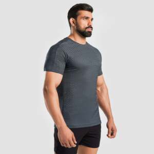 Men's Power Rise Grey Tee Premium Undershirt for Comfort and Style - Product Image 1