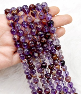 Venta al por mayor de cuentas redondas de ametrino natural de 8 mm de Anshul Impex, hebras de cuentas curativas RB-AMET-8 para joyería, meditación y moda. - Product Image 4