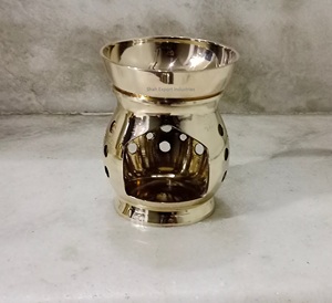 Meilleur vendeur brûleur en laiton rond argent arôme lumière brûleur essentiel utilisation pour la maison Spa méditation aromathérapie brûleur - Product Image 6