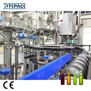 Machine de remplissage isobare automatique pour bouteilles de bière en verre, installation de mise en bouteille monobloc 3 en 1 avec capsuleuse à couronne, pré-videage au CO2 - Product Image 2