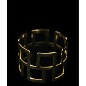 Servilletero geométrico dorado de lujo elegante diseño cuadrado soporte de Metal Decoración de mesa moderna para bodas y comedor - Product Image 3