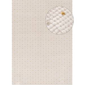 Modern Handmade <b>Large</b> Rectangular <b>Cream</b>-Gold Abstract Dots <b>Rug</b> for Living Room Bedroom Gift - Product Image 1