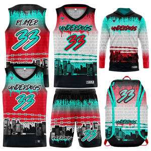 Conjunto de Equipación de Baloncesto 2026, Personalizable para Equipos, 100% Poliéster Antibacteriano, Transpirable, de Secado Rápido, Anti-UV, Manga Corta - Product Image 1