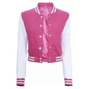 Vente en gros de vestes courtes pour femmes Vestes Letterman de baseball d'hiver de haute qualité avec options personnalisées - Product Image 6