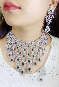 Joyería nupcial AD de calidad superior, nueva colección multicolor, conjunto de joyería india, collar antideslustre y a prueba de golpes - Product Image 2