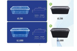 ภาชนะบรรจุอาหารพลาสติกใสแบบมีฝาปิดที่ปลอดภัยสำหรับไมโครเวฟอุปกรณ์เตรียมอาหารและภาชนะแบ่งส่วน - Product Image 4