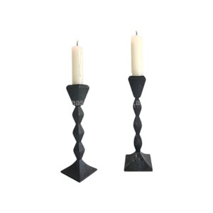 Les bougeoirs élégants de cône de fer noir bougeoirs abordables et durables se tient aux prix amicaux de Budge du fournisseur de confiance - Product Image 1