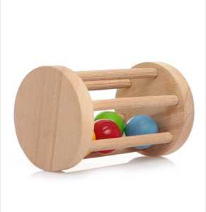 Montessori Ball Cylinder Rolling Drum Wooden Rattle Rolling <b>Toy</b> <b>Crawling</b> <b>Toy</b> for Babies - Product Image 6