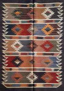 Vente en gros exportateur tissé à la main navette laine Jute Kilim tapis extérieur décor sol canapé canapé chemin de table brodé tapis tribal - Product Image 4