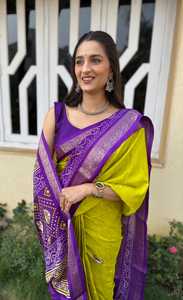 Fabrication en gros de chemisier Saree en soie Dola Look riche Vêtements de réception pour les femmes indiennes Bon marché Prix bas - Product Image 4