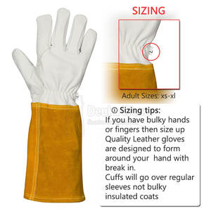 Guantes de Cuero Tri Argon de Diseño Personalizado al por Mayor, con Costuras de Kevlar y Forro de Kevlar para Protección Contra Cortes y Calor - Product Image 6