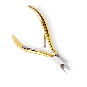 Cortauñas de cutículas de primera calidad, cuchillas finas afiladas, acero medio dorado alemán, para manicura y pedicura - Product Image 4