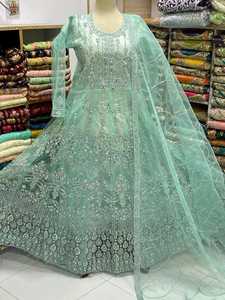 <b>Pakistani</b> Women's Embroidered Chiffon Fabric Lehenga Choli Wholesale Salwar Kamiz Partywear for <b>Eid</b> Collection - Product Image 6