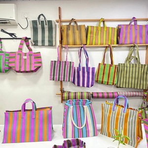 Grands sacs à provisions écologiques en polypropylène recyclé Sacs en plastique durables fabriqués en Inde Sac à linge d'approvisionnement en vrac - Product Image 1