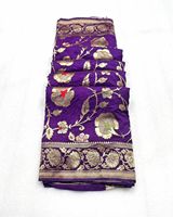 Saris en soie Georgette sur mesure, motifs floraux lumineux, écologiques, faits à la main, pour mariages, textiles de maison et créateurs de mode